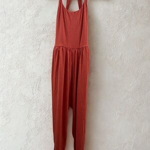 Heather Red Women's Harem Jumpsuit